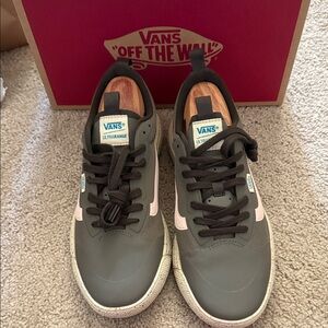 Vans UltraRange Men’s Sneakers — Olive with Light Pink Accent